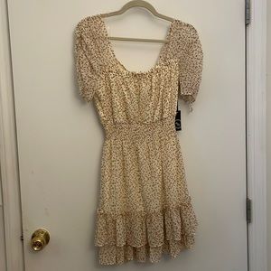 Puff short sleeve dress